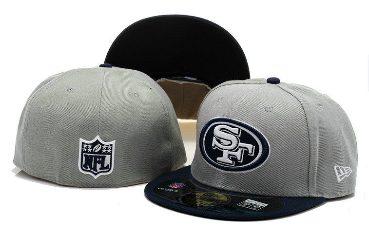 San Francisco 49ers Grey Fitted Hat 60D 0721
